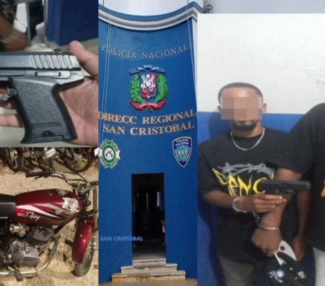 Detienen en Hato Damas a dos hombres que se desplazaban en moto; uno portaba arma de juguete oculta